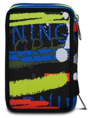 Astuccio scuola Seven 3 zip Fluo Belts